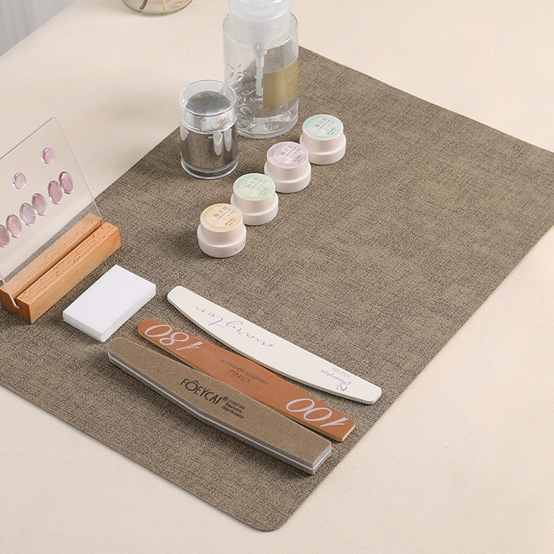 Leather Desk Pad - KANIU 43X30/60X42cm Lederen Textuur Nagelsalonmat Nagelsalon