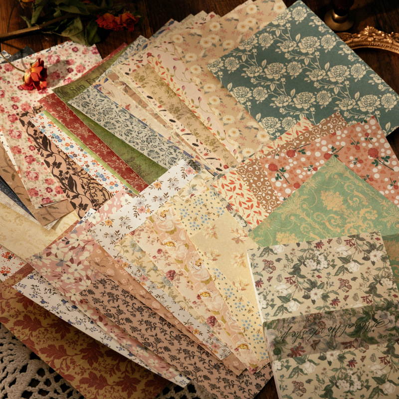 Ink Blotter Paper - 100 vellen vintage INS bloemmotief materiaal