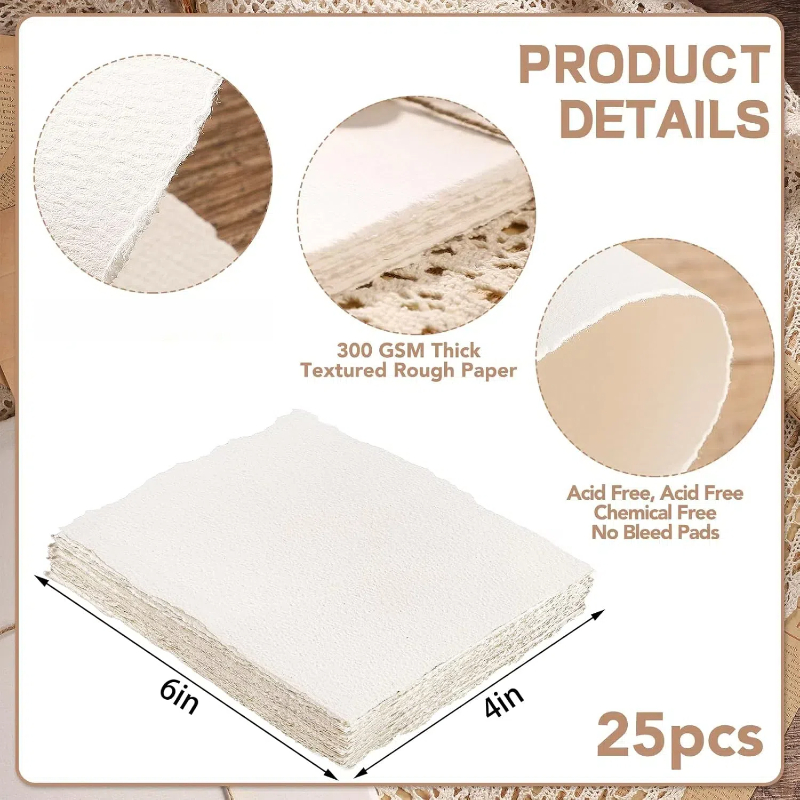 Ink Blotter Paper - 25 vellen aquarelpapier, 300 g/m2 met