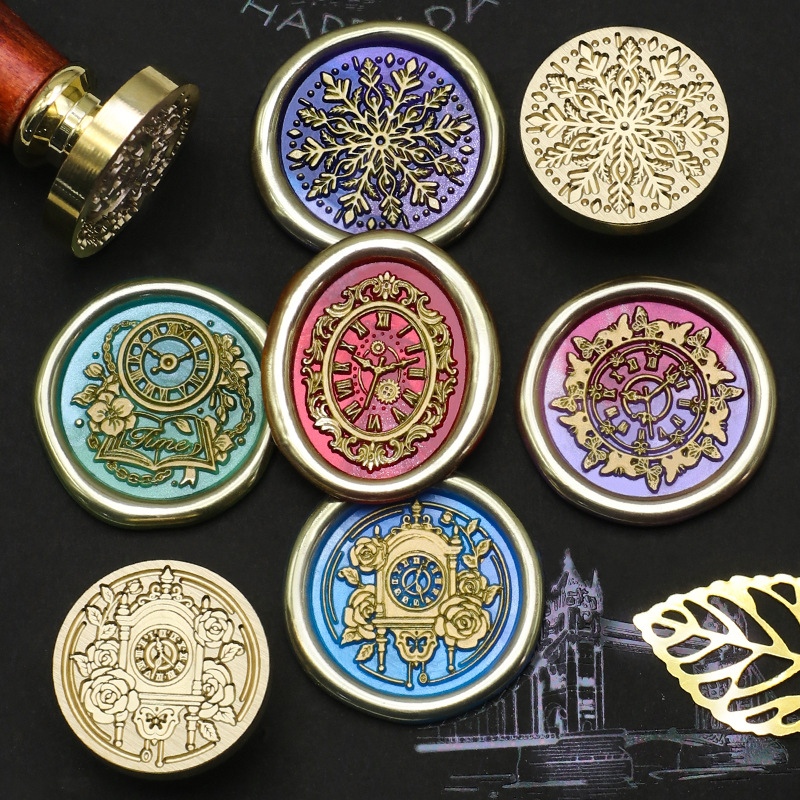 Wax Seal Stamp Set - Retro Klok Wax Stempel Beer Konijn