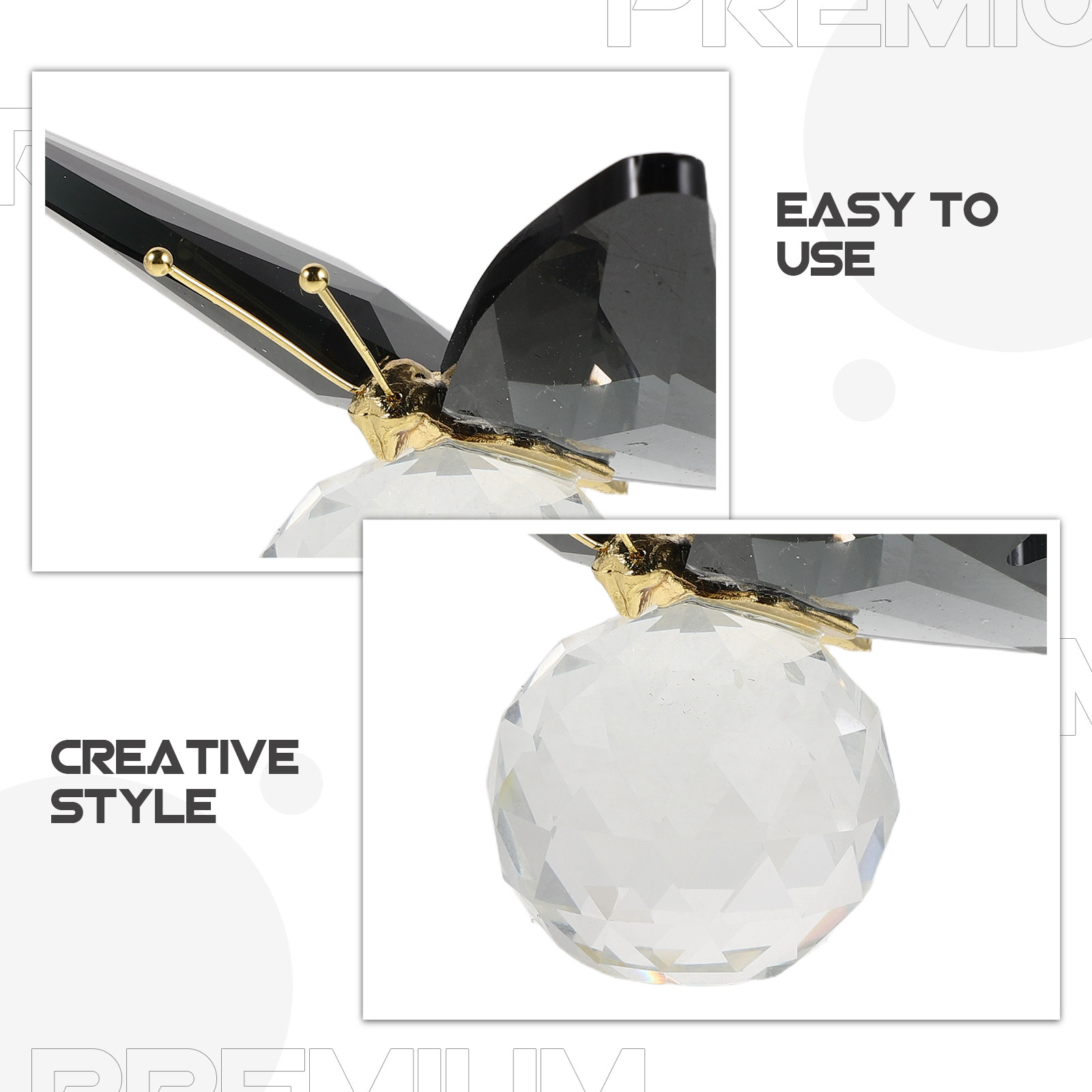 Glazen vlinder-papiergewicht,  - Paper Weight Crystal recensie en prijs